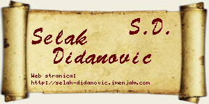 Selak Didanović vizit kartica
